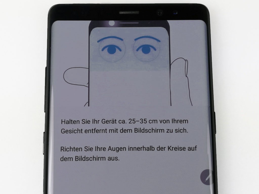 Galaxy Note 8 Iris-Scanner