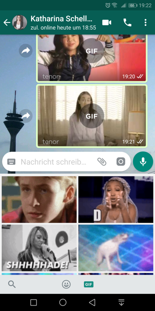 WhatsApp GIFs verschicken