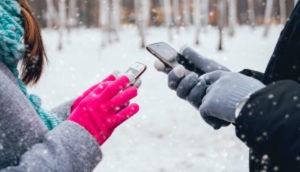 Handy-Nutzung im Winter und bei Schnee