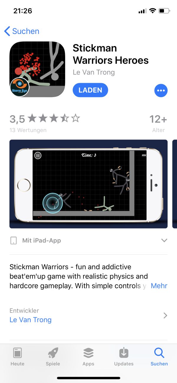 Stickman App/Spiel