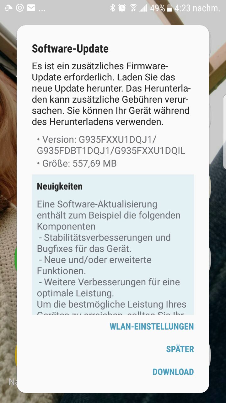 Sicherheits-Update beim Samsung Galaxy S7