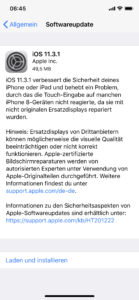 Update auf iOS 11.3.1 ist da