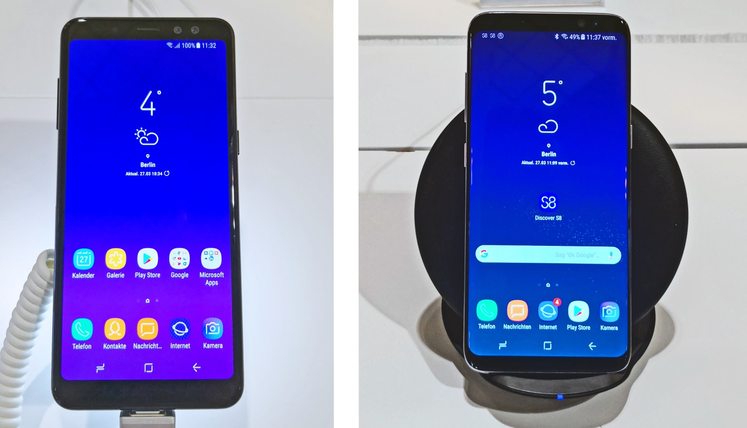 Samsung Galaxy A8 (2018) versus Galaxy S8