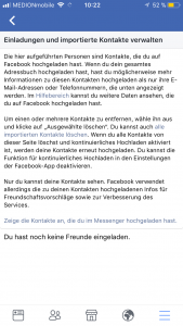 Facebook: Telefon-Kontakte löschen