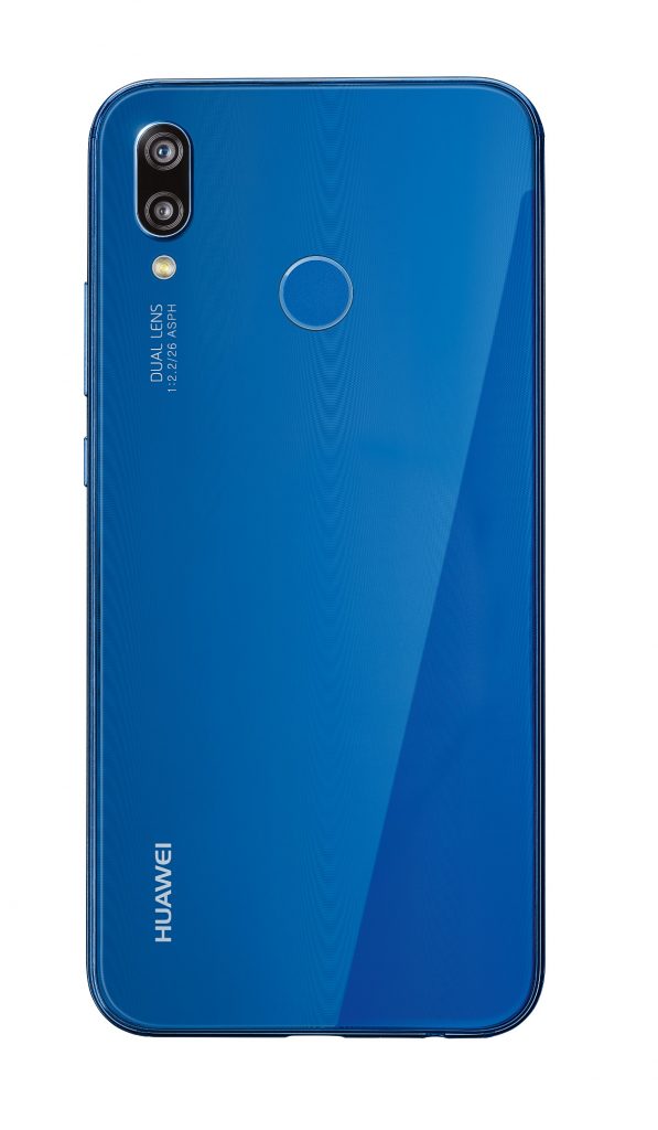 Rückseite des Huawei P20 lite in Klein Blue