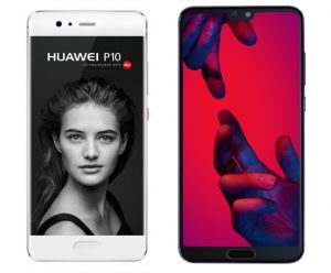 Display-Vergleich: Huawei P10 mit 16:9-Format und das 18,7:9-Format des Huawei P20