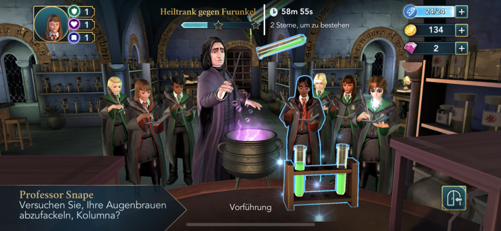 Zaubertrank bei Harry Potter: Hogwarts Mystery