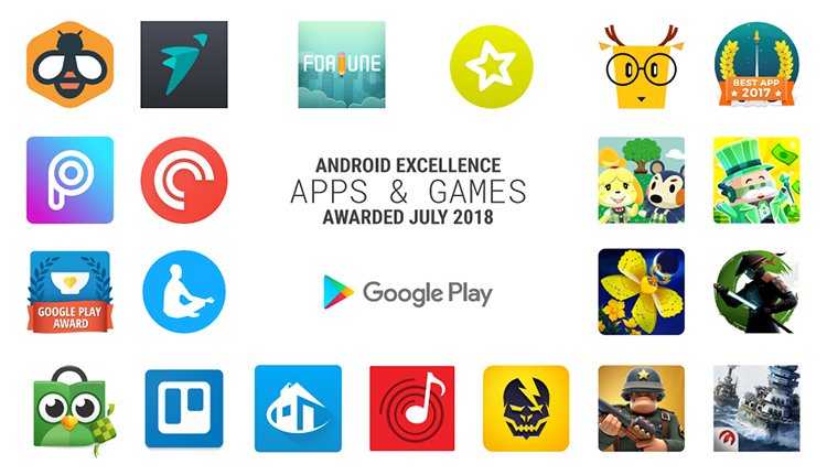 Die Android Excellence-Gewinner Apps im Juli 2018
