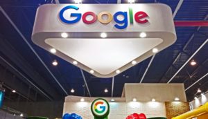 Google-Logo auf dem MWC