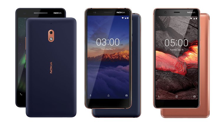 HMD Global stellt drei neue Smartphones vor: Nokia 2.1, Nokia 3.1 und Nokia 5.1