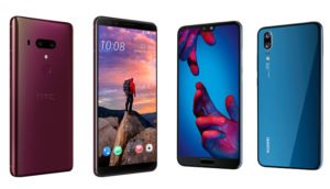 HTC U12+ Flame Red Huawei P20 Midnight Blue im Vergleich