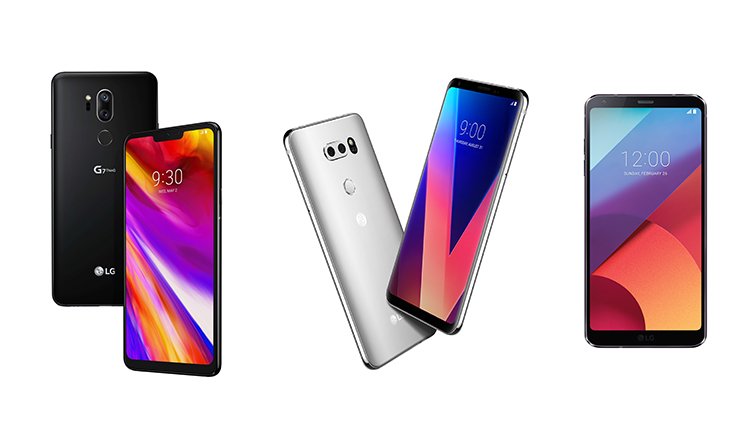 LG G7 ThinQ, LG V30 und LG G6 im Vergleich