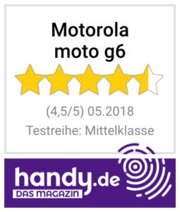 Motorola Moto G6: Das Smartphone erreicht eine gute Wertung im Test von handy.de