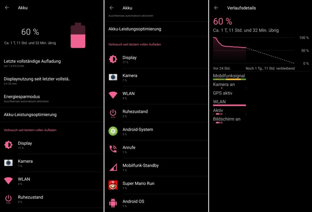 OnePlus 6: Akkuladung nach 24 Stunden