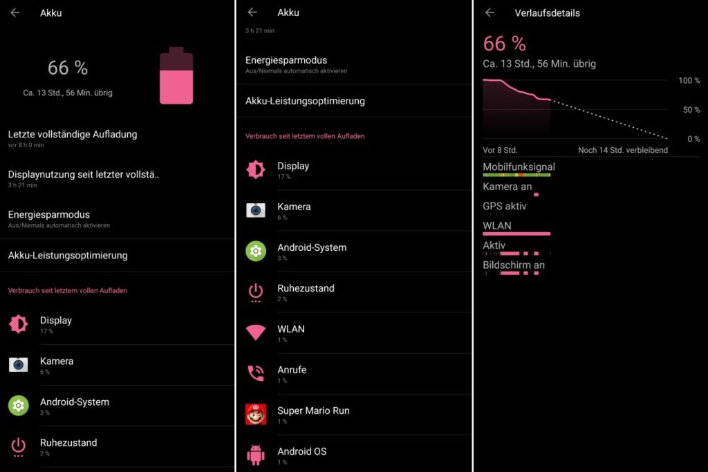 OnePlus 6: Akkuladung nach 8 Stunden
