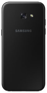 Das schwarze Galaxy A5 (2017) von hinten.