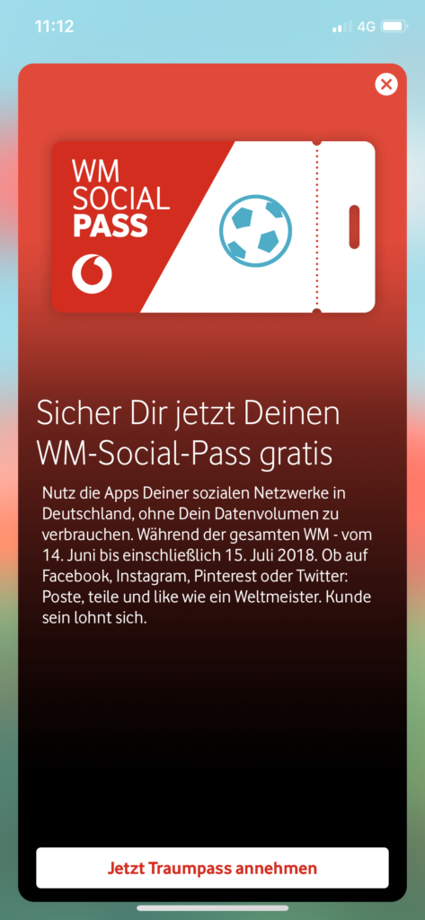 Vodafone WM-Social-Pass Screenshot