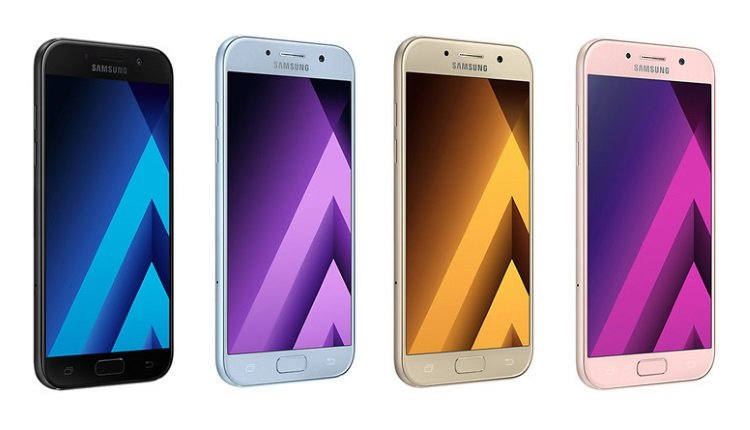 Samsung Galaxy A5 (2017) in vier Farben