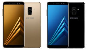 Samsung Galaxy A8 (2018) in Gold und Schwarz