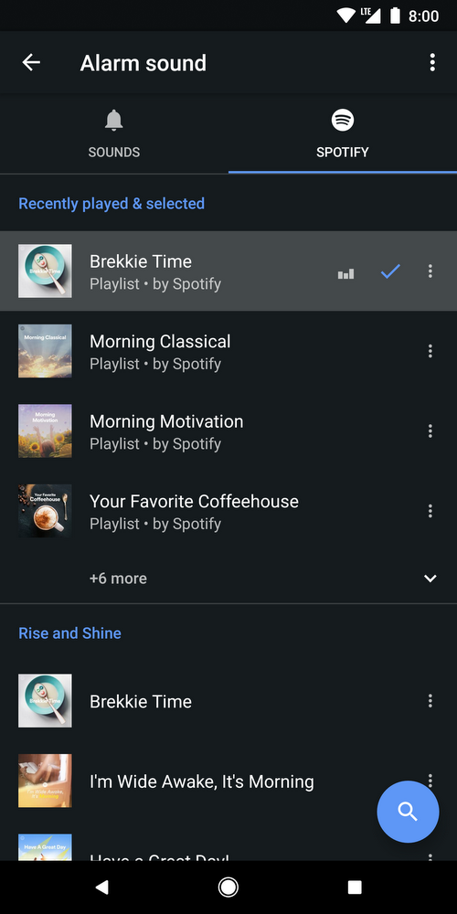 Spotify-Musik als Wecker: Google Uhr-App integriert Musik-Streaming-Dienst