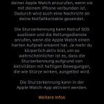 Apple Watch 4 Sturzerkennung Notruf SOS