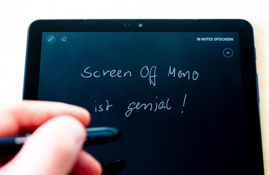amsung Galaxy Tab S4 Test Screen Off Memo