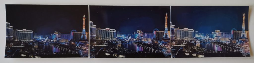 Foto-Vergleich Ausdruck Las Vegas mit Polaroid Mint