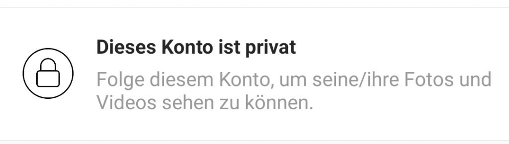 Privates Instagram Konto