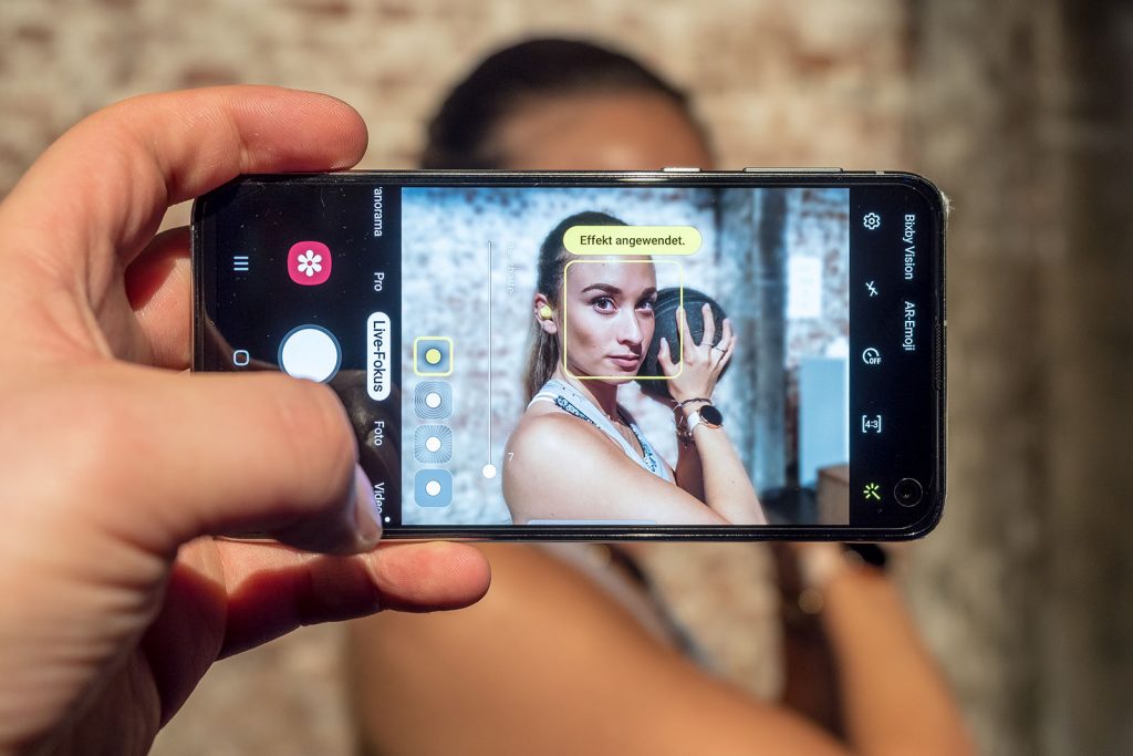 Samsung Galaxy S10e Live-Fokus