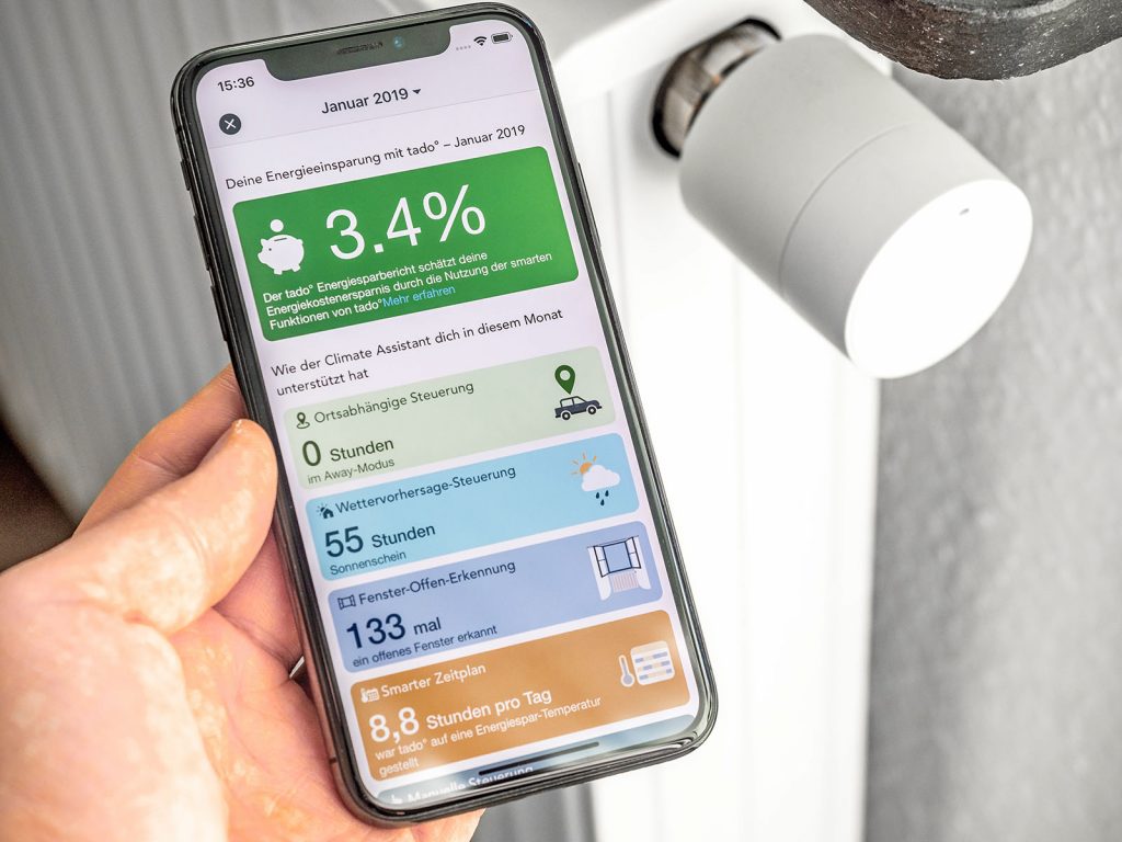 Tado Thermostat App Energiebericht