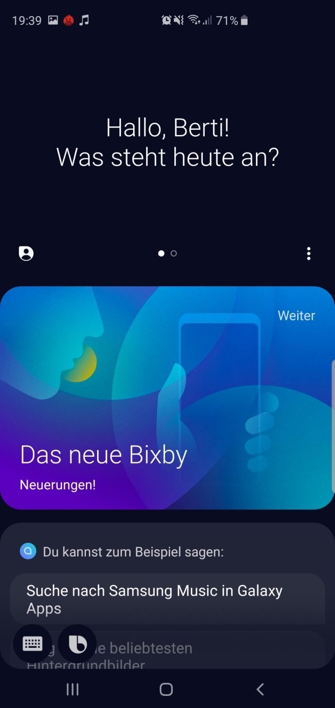 Galaxy S10+ im Test Bixby Voice Deutsch
