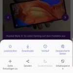 Galaxy S10+ im Test Samsung One UI Browser