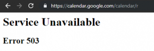 Der Google Kalender ist derzeit nicht erreichbar.