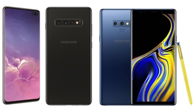 Vergleich Galaxy S10+ und Note 9
